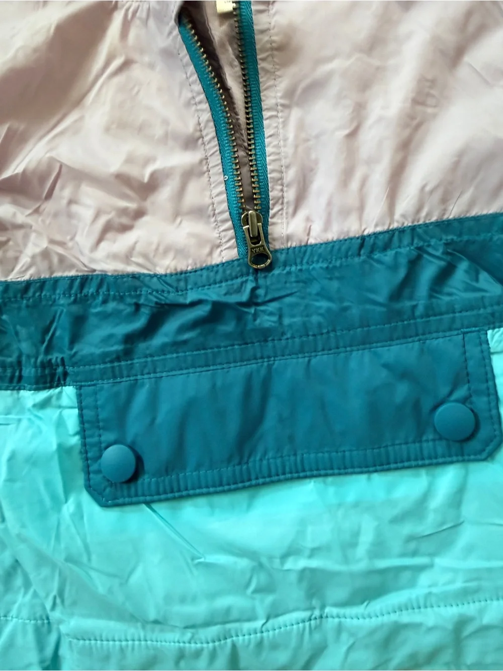 Gymboree Colorblock Hooded Windbreaker - Lavender, Teal & Aqua